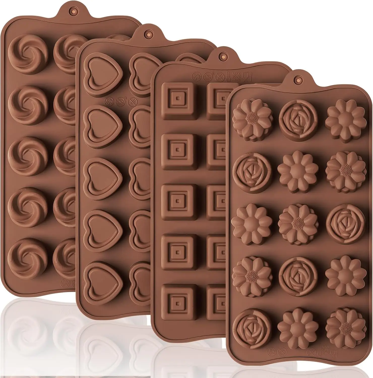 Silicone Chocolate Molds Non-Stick Candy Molds for Making Bite-Sized Chocolates, Candie... - SKU SCM01841 - UGI Packaging
