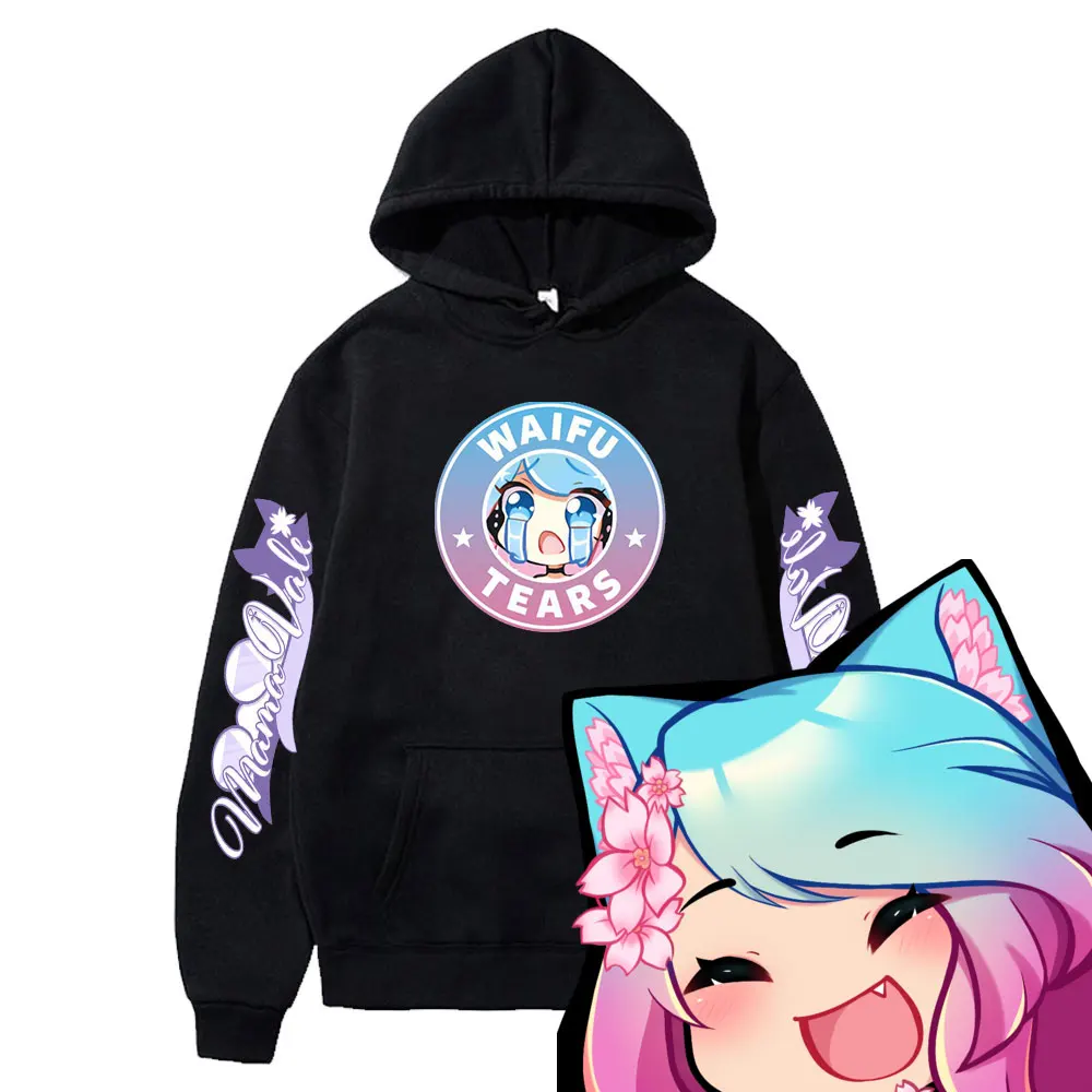 

Толстовка с капюшоном Vtuber, унисекс, зимняя, длинный рукав, в стиле хип-хоп