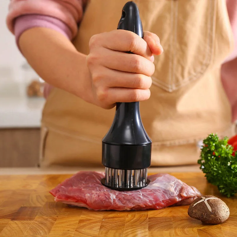 

Stainless Steel Hammer Marinade Steak Beef and Poultry Multifunctional Cooking Tool Handheld Needle Meat Tenderizer