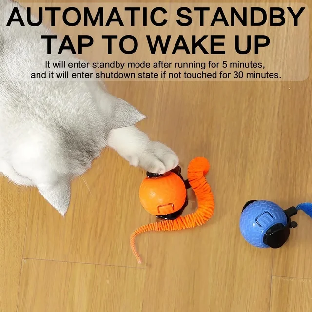 Automatic Rotating Smart Obstacle Avoidance LED Interactive Cat Toy for Playful Kittens Pet Supplies 5