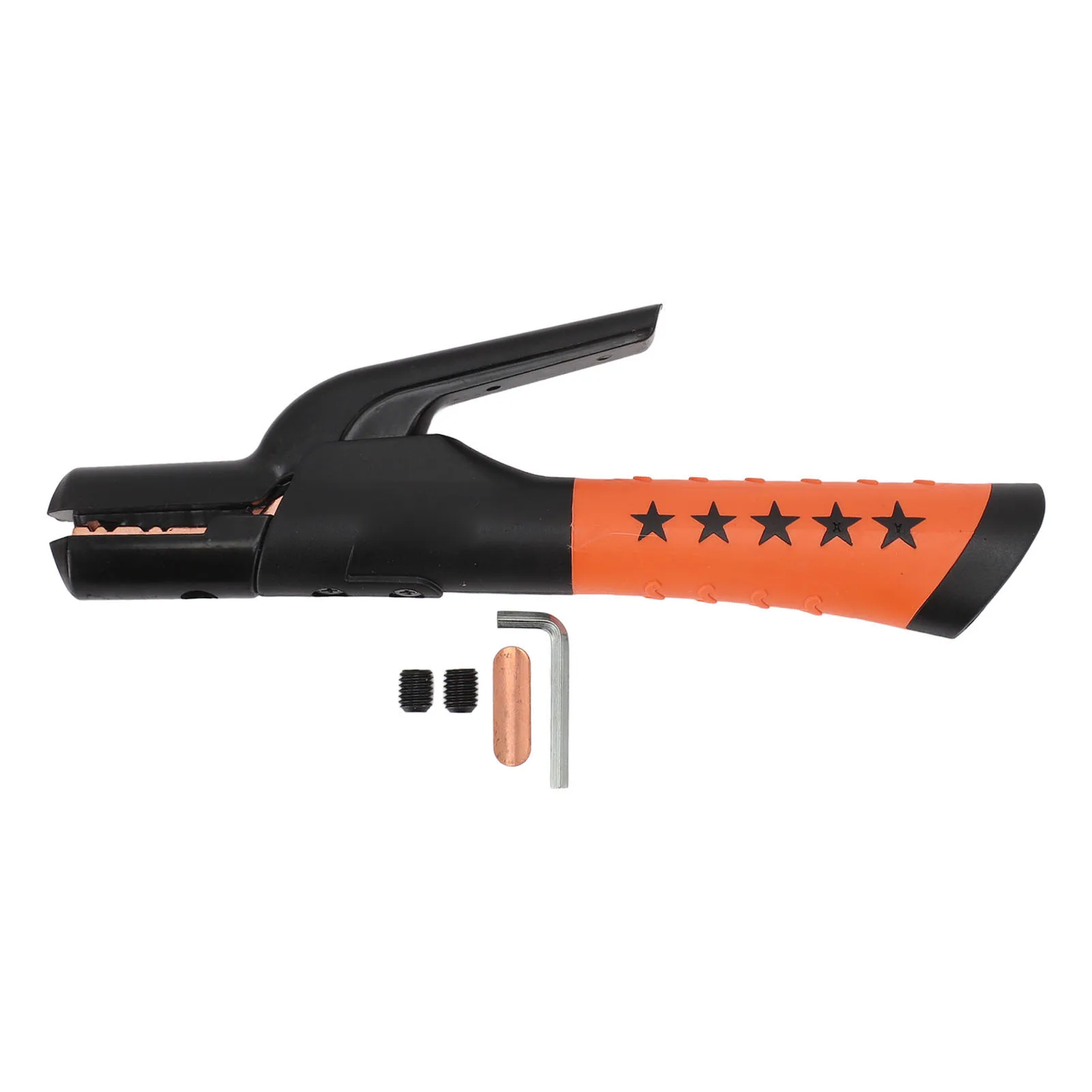 800A Welding Electrode Holder Groove Jaw Heavy Duty Stick Welding Rod Clamp 10 to 20in Cable Copper Electrode Clamp