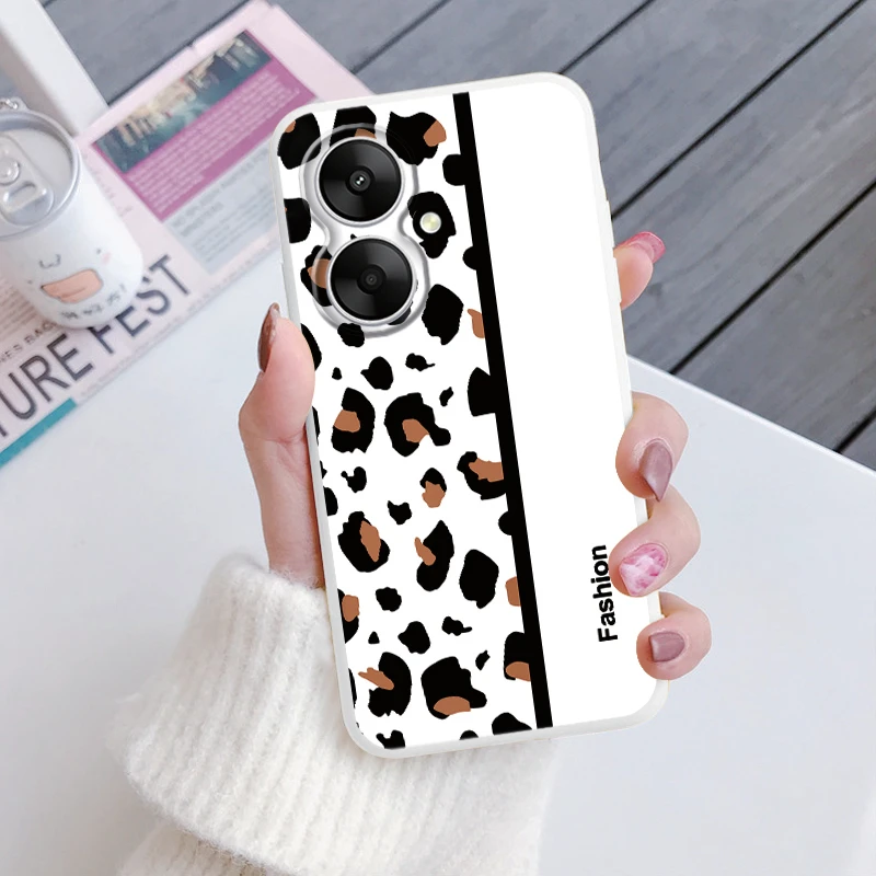 Leopard Print Shockproof Soft Silicone Phone Case Cover for Xiaomi Redmi 13C 5G 6.74