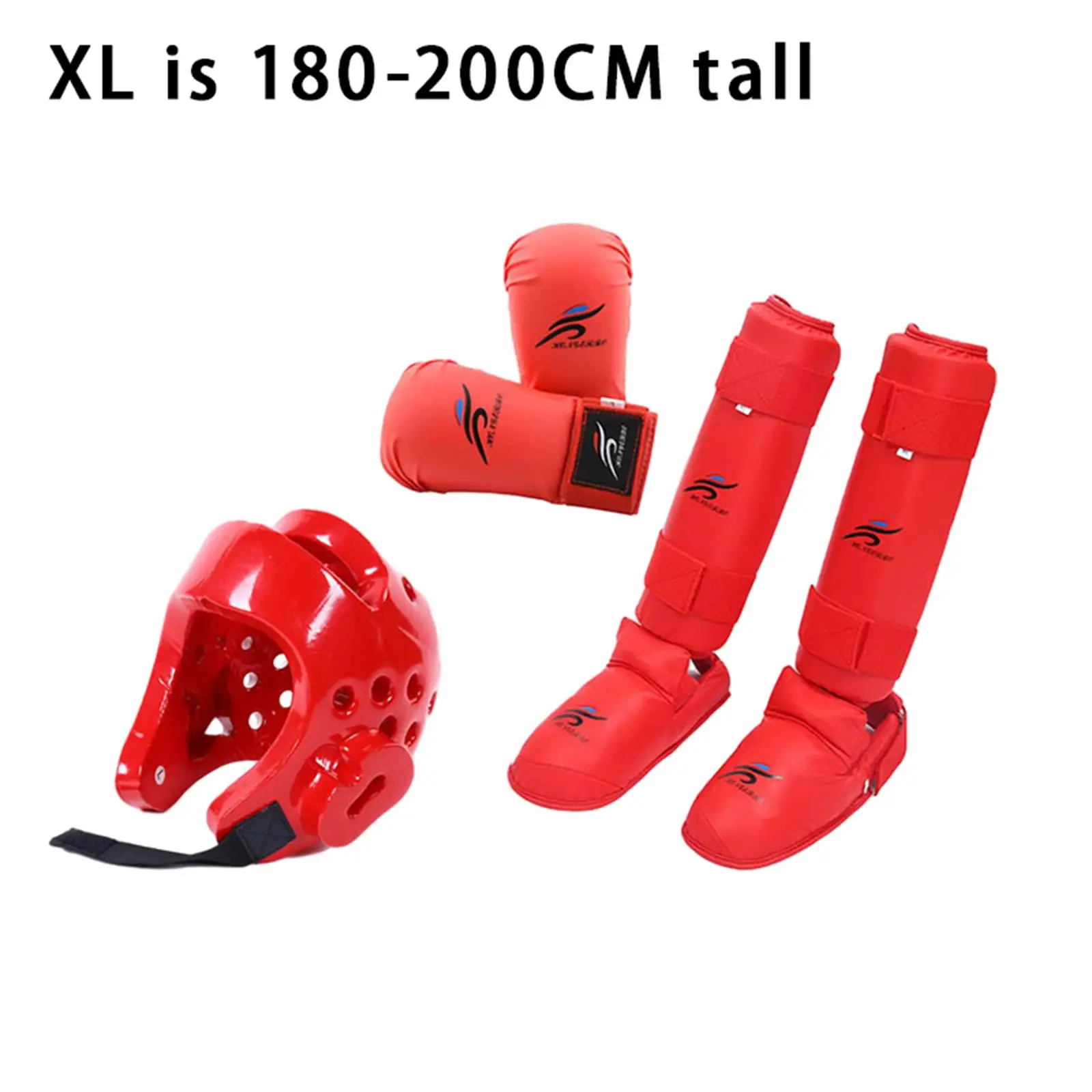 Karate Sparring Gear Set Boxing Head Gear Training with Shin