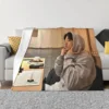 Ateez San Throw Blanket Soft Plaid Blankets for babies 1
