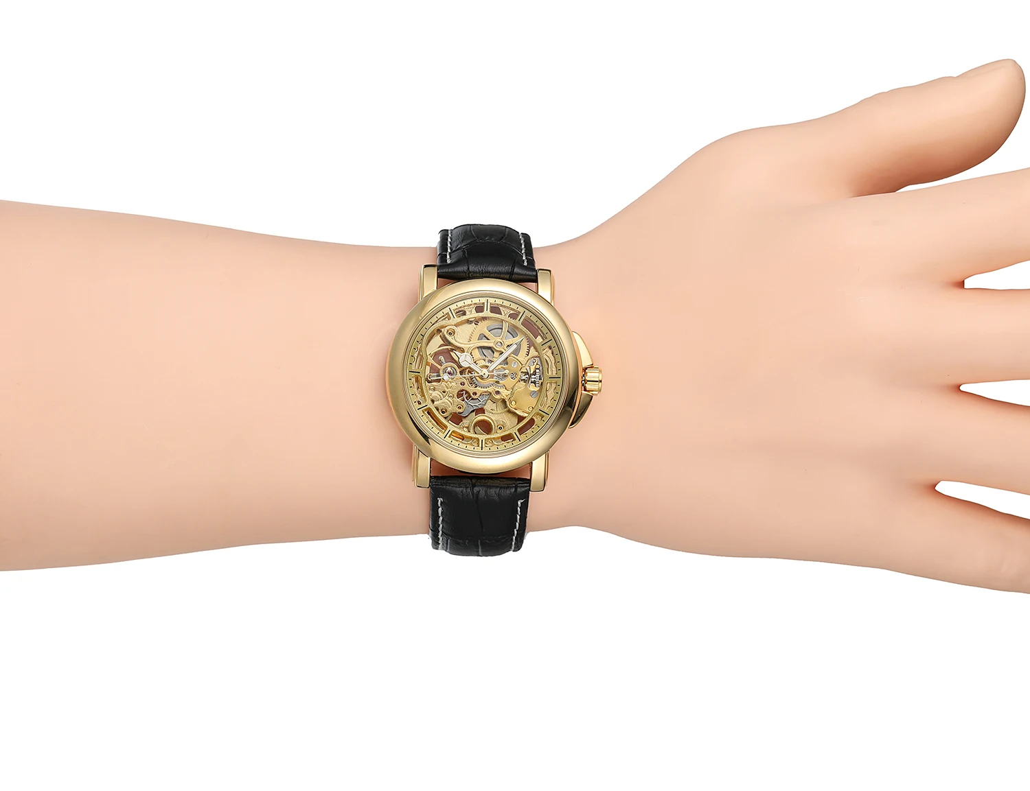 Casual Automatic Watch 3d Full Auto Tourbillon Hollow Skeleton Mechanical clockwork for men Luxury Original Gold reloj hombre