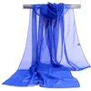 2022 New Ladies Tulle Silk Scarf Travel Sunscreen Shawl Women's Chiffon Scarf 5