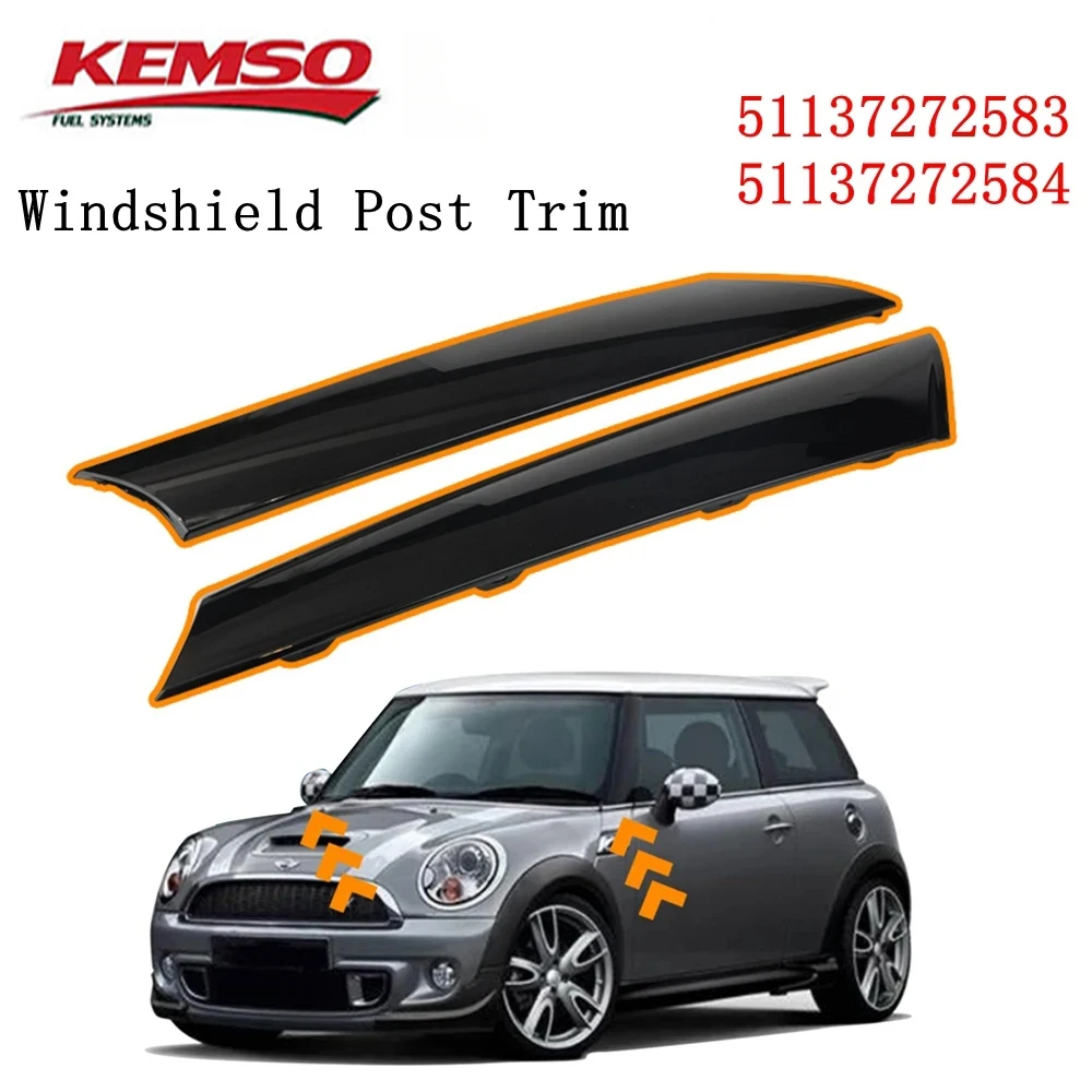 

51137272583 Front Left& Right Side Windshield Post Trim A Pillar Molding Cover For Mini Cooper R55 R56 R57 2007-2015 51137272584