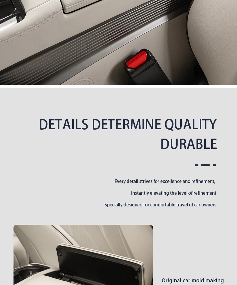 For DENZA D9 All series Armrest box cushion Protective cover Leather height incr