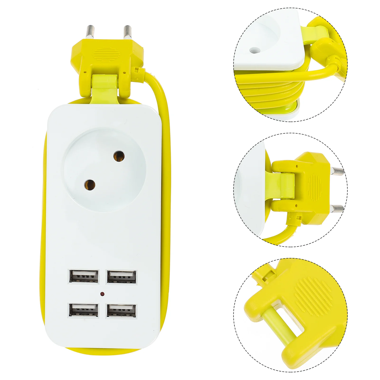 

Multipurpose 4 USB Plug Power Outlet Office Household Row (EU Plug)