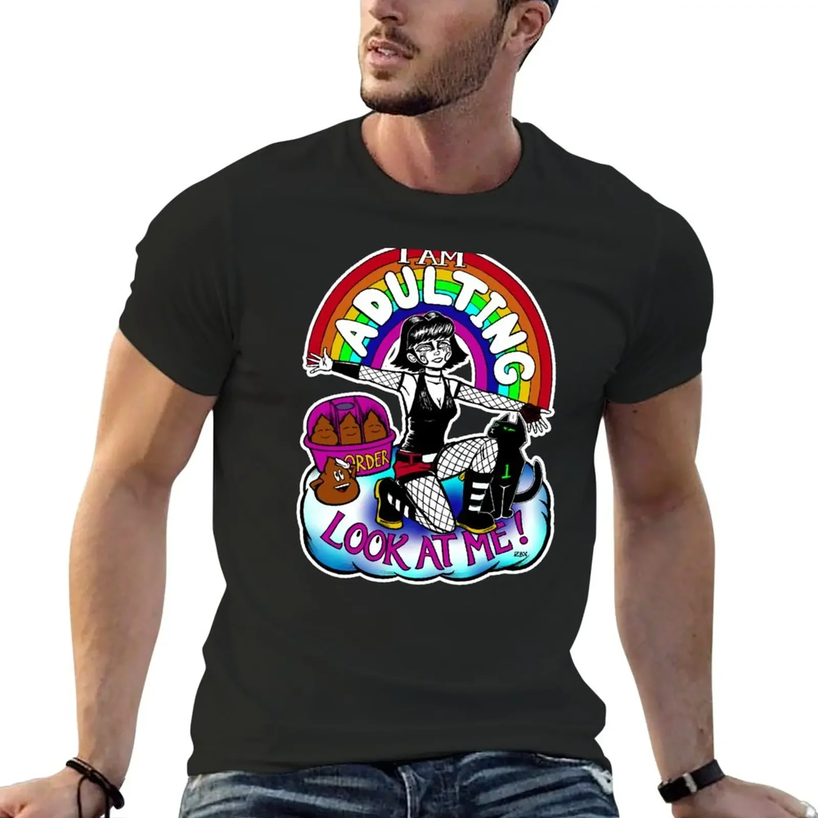 

I am ADULTING T-Shirt oversizeds summer clothes men t shirt