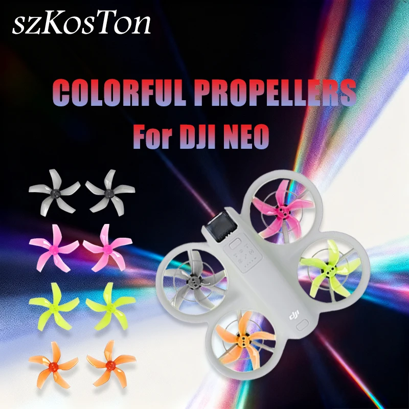 Hélices de Drone 2/4pcs - Orange, Rose, Gris, Vert - Moteur Quadricoptère