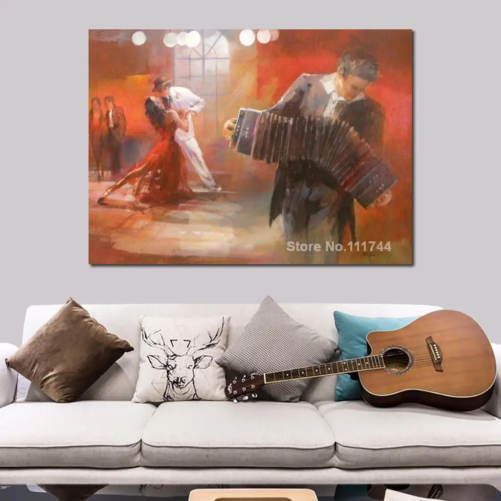 

Oil Reproduction Tango in Braun Pub Canvas Painting Hand Painted High Quality for Room Hall Wall Decor