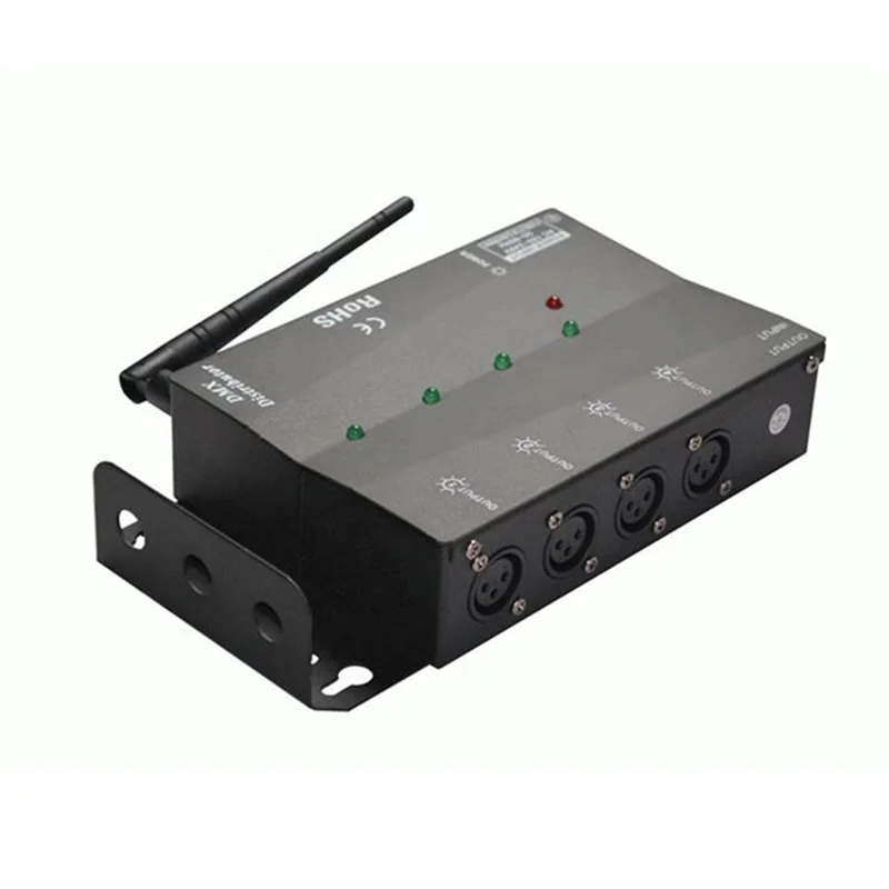 B48A 4채널 무선 분리형 DMX512 스플리터 디스트리뷰터 DMX512/1990 신호 데이터 1입력 4출력 측면 설치형
