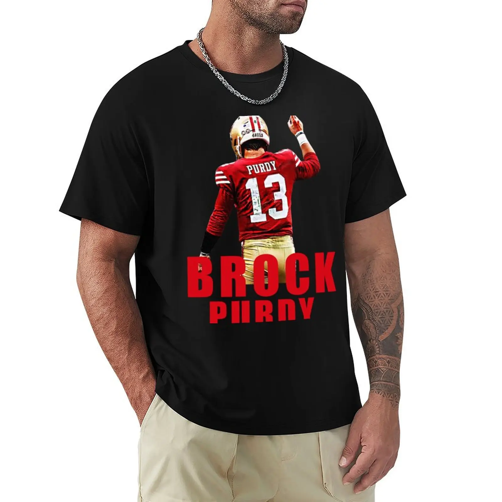 Brock Purdy 13 T-Shirt Oversize Abbigliamento Estetico T-Shirt Grafiche Da Uomo
