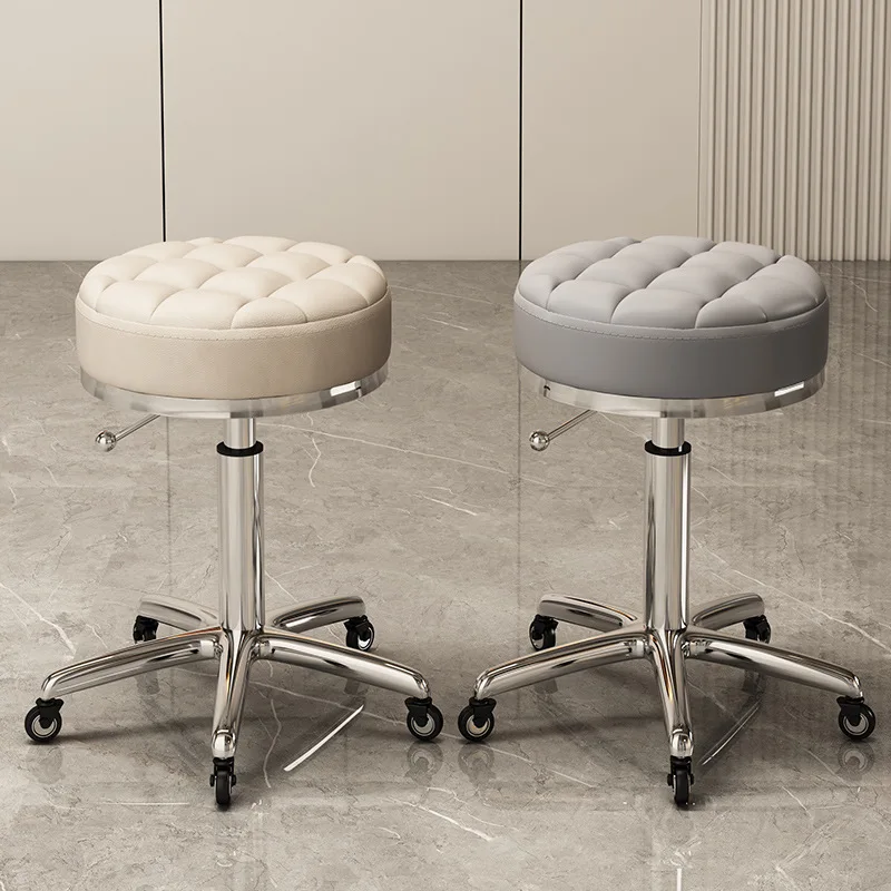 Tabouret rotatif pour salon de coiffure, chaise de tatouage, meubles relevables, chaises de salon de coiffure, meubles de beauté à poulie pour ongles