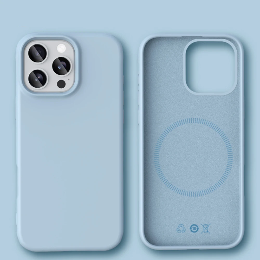 Enhanced Liquid Silicone Magnetic Phone Case - Skin-friendly Cover-Compatible with Magsafe Chargers