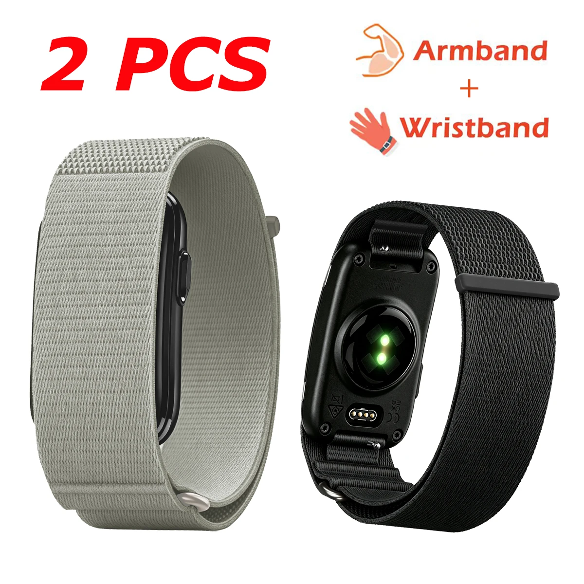 Nylon Woven Adjustable Loop Strap for Sports Fitness Tracker - Replacement Wristband for Men and Women
