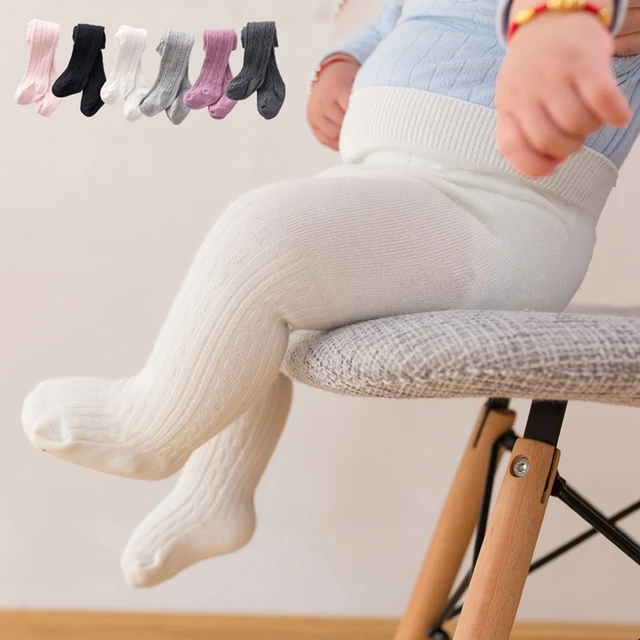 Baby Autumn Winter Soft Tights Newborn Toddler Kid Girl Ribbed Stockings  Cotton Warm Elastic Pantyhose Solid