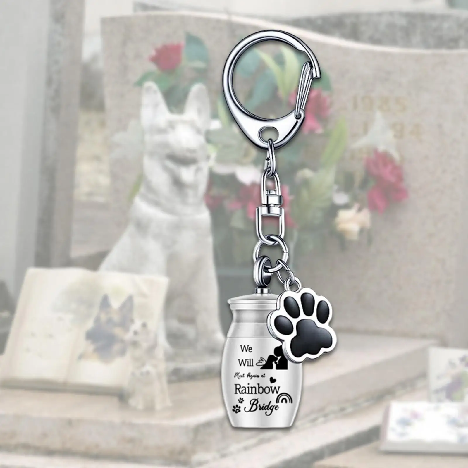 Keychain Pet Urn Burial Lightweight Portable Pendant for Kitten Rabbit Kitty