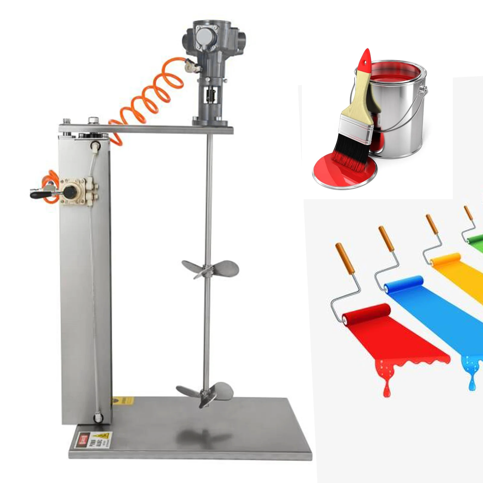 50 Gallon Mixer Pneumatic Paint Mixer 189L Air Agitator Ink Mixing Machine Chemical Mixing Equipment With Stand 5 gallon pneumatic tank barrel paint mixer stand agitator mixing beater stainless steel