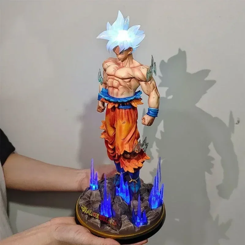 

32cm Dragon Ball Z Ultra Instinct Goku Figure Gk Anime Figure Large Luminous Pvc Collectible Model Statue Doll Toy Gifts