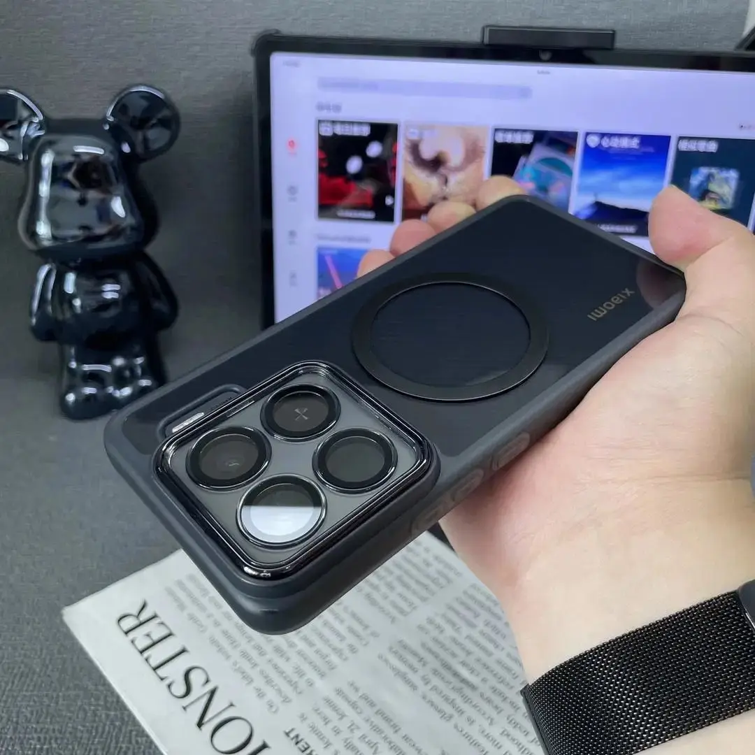 Translucent TPU Wireless Charging Case with Built-in Lens Protector & Soft Shockproof Frame