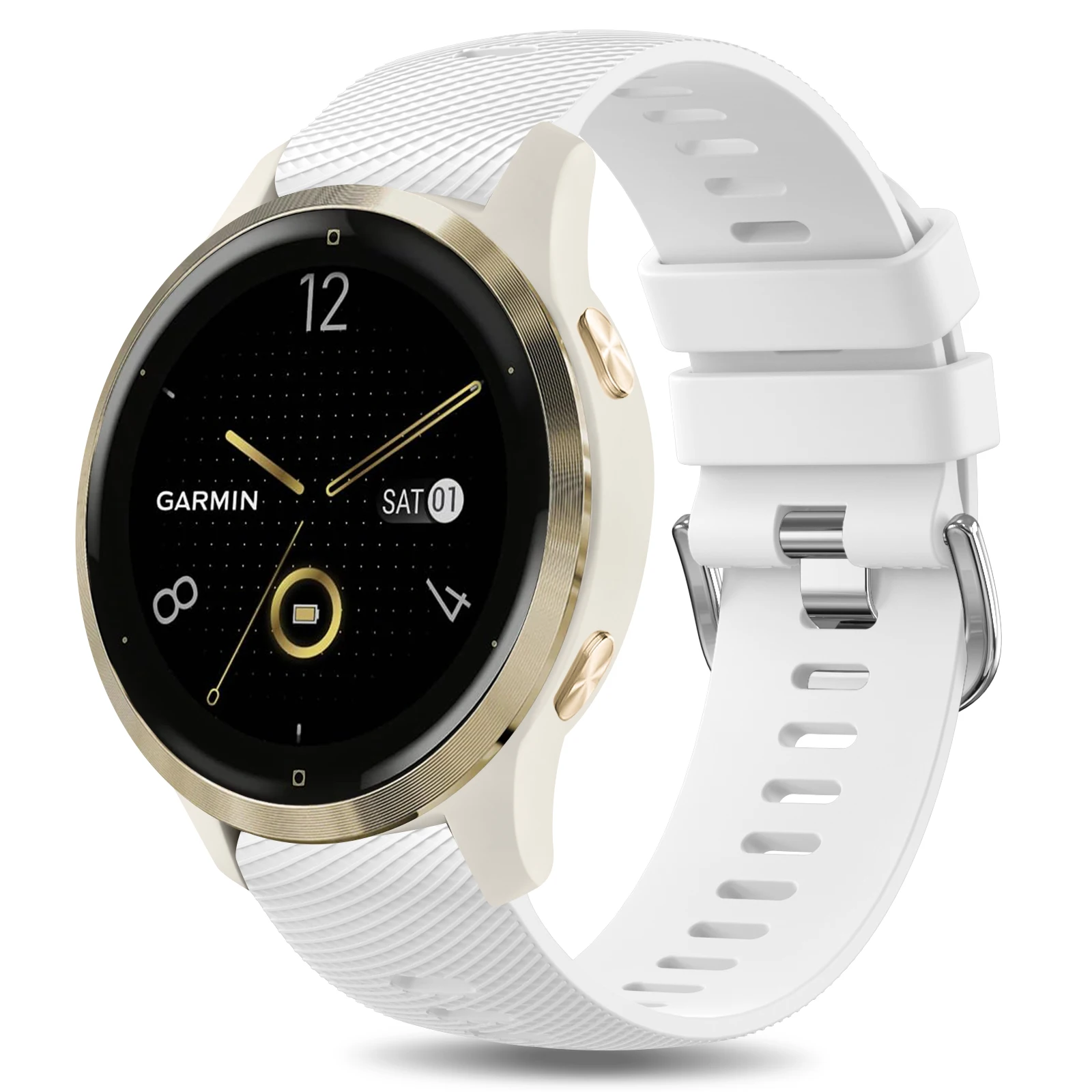 Elegant 18mm Silicone Watch Strap