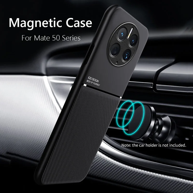 For Huawei Mate 50 Pro Case Car Magnetic Leather Cover Soft Frame Funda On For Mate 50 Pro Mate50 Pro Phone Cases Capa_voghion.com