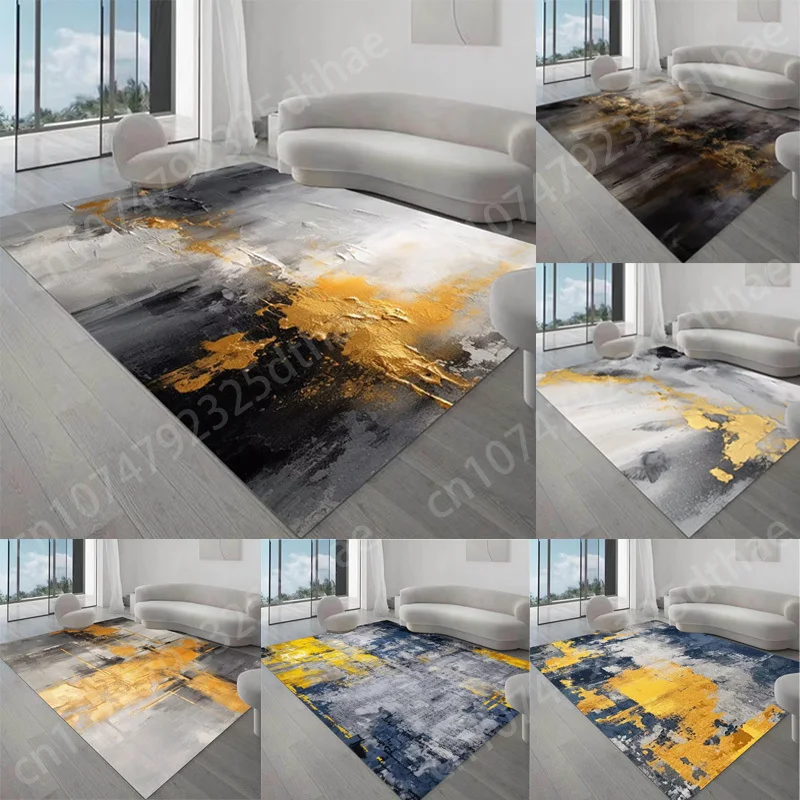 

Modern Abstract Carpet Large Area Rugs Living Room Floor Mats Home Bedroom Decoration Non Slip Hallway Sofa Table Washable Mat