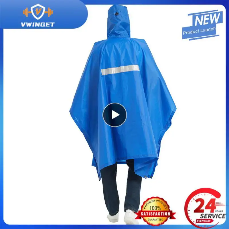 

Походный плащ пончо с капюшоном из полиэстера, резиновый дождевик, пончо для горного рюкзака