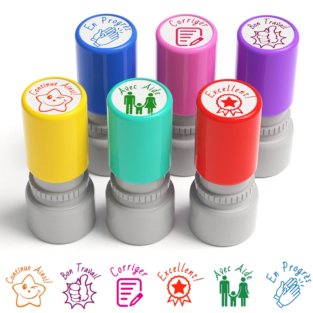 Teacher Seal 6 Commendation Award Evaluation Cartoon Color Transparent Storage Box