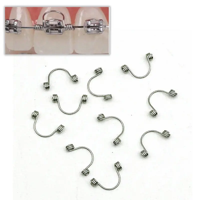

LYZDENT 5PCS Orthodontic Anterior Torque Spring Auxiliar de torque Dental Torquing Spring Small Middle Big for Bracket Arch Wire