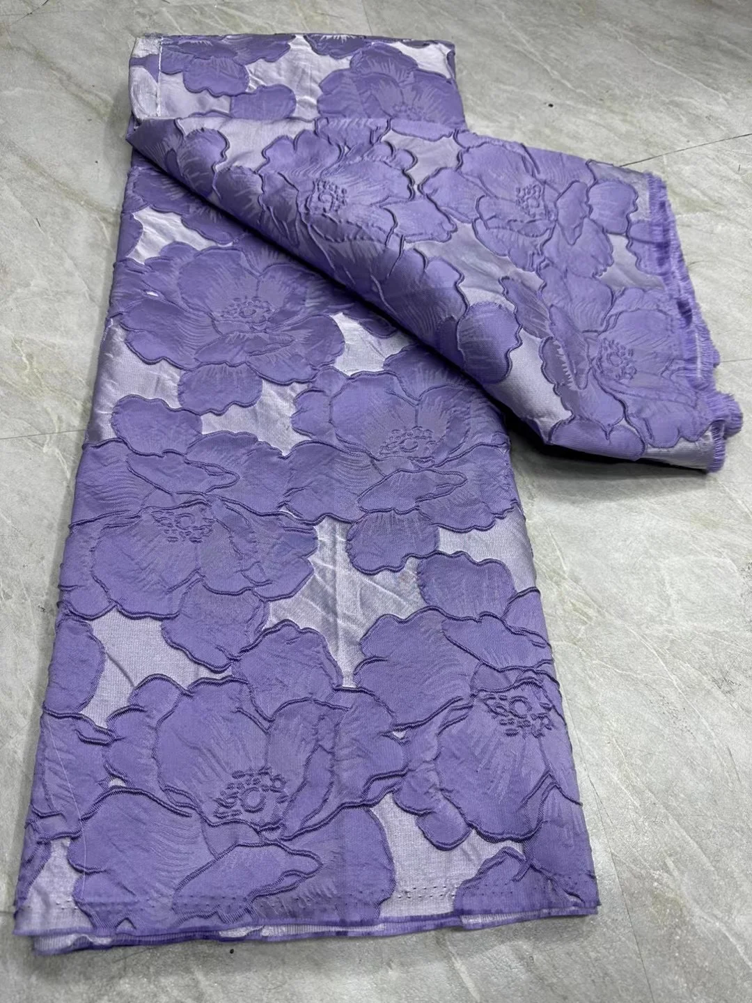 Nigerian Brocade Lace Fabric African Jacquard Gilded for Sewing Dresses