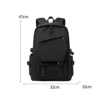 Simple solid color backpack,  travel backpack, plenty of storage space, very suitable for commuting, school, work and going out. - Image 2