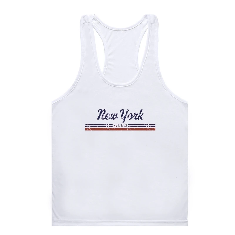 

New York Letter Printed Women tank Gym t-gym tank top men Summer Cotton Casual tank Gym t-gym tank top men Plus Size sleeveless