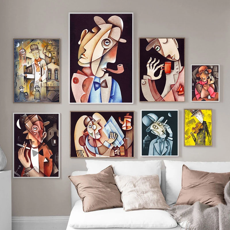 

Picasso Famous Oil Painting Abstract Figure Posters and Prints Canvas Wall Art Pictures For Living Room Home Decoration Cuadros