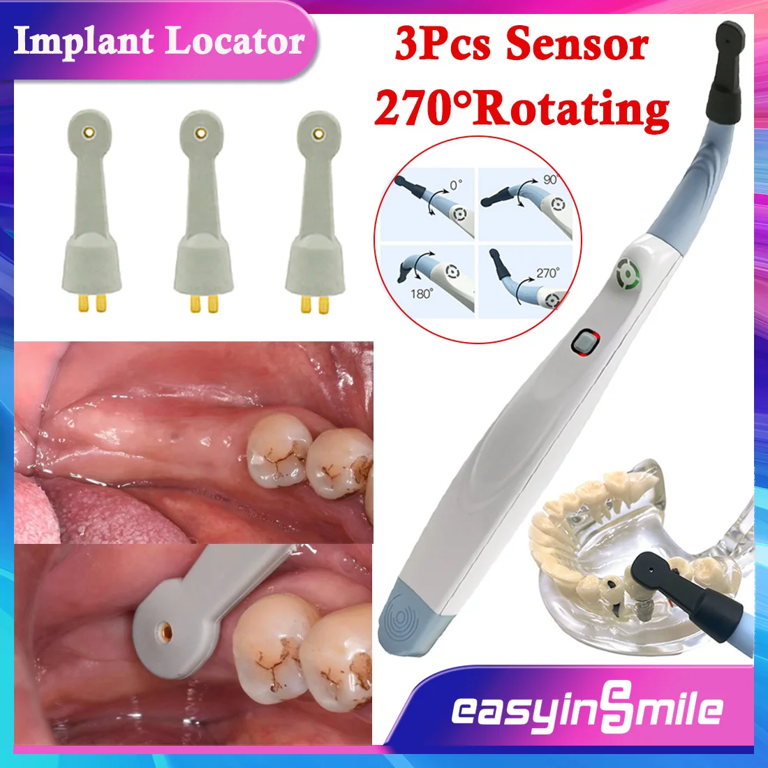 Dental Implant Abutment 3D Smart Implant Locator 270℃ Rotating Spotting