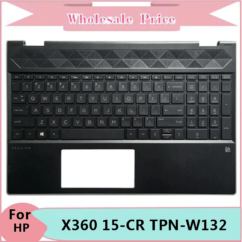 

Новая Оригинальная подставка под ноутбук HP Pavilion X360 15-CR, эргономичная клавиатура, английская версия, верхняя крышка