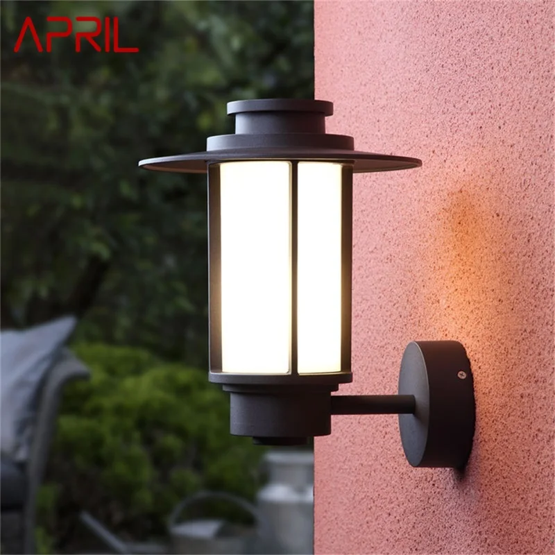 ·APRIL Outdoor Wall Lamps Classical LED Lighting Waterproof IP65 Sconces For Home Porch Villa Decoration