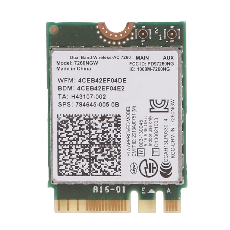 

7265NGW Universal WIFI5 Networks Card for Laptop Support Win7/Win8/Win10 with Bt4.2 Wide Compatible Phone,Headset