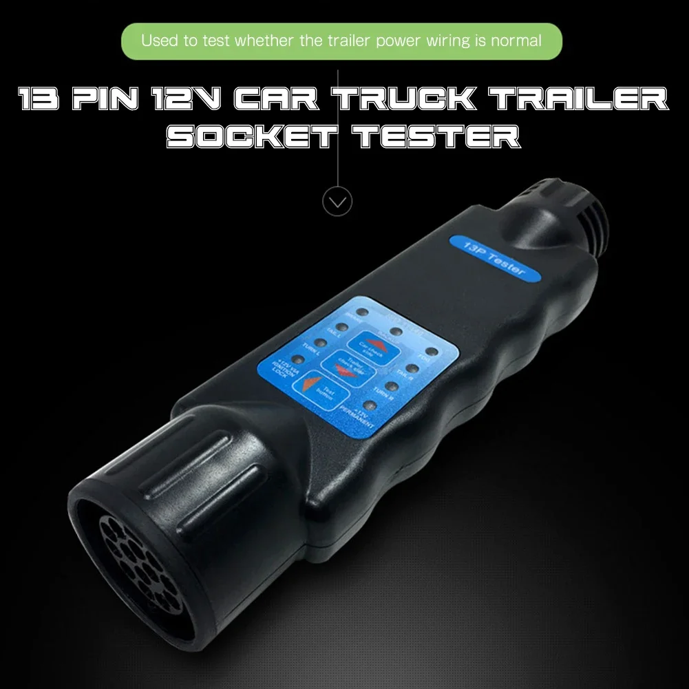 12V 7 13 Pin Trailer Tester Towing Vehicle Light Plug Socket Wiring Test Diagnostic Tool Truck Caravan Car Accessories Universal Circuit Tester Car Light Tester