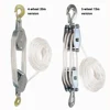 270° Rotatable Rope Pulley Block Hook Crane Heavy Duty Polyethylene Rope Pulley Hoist Manual Lifting Device 2