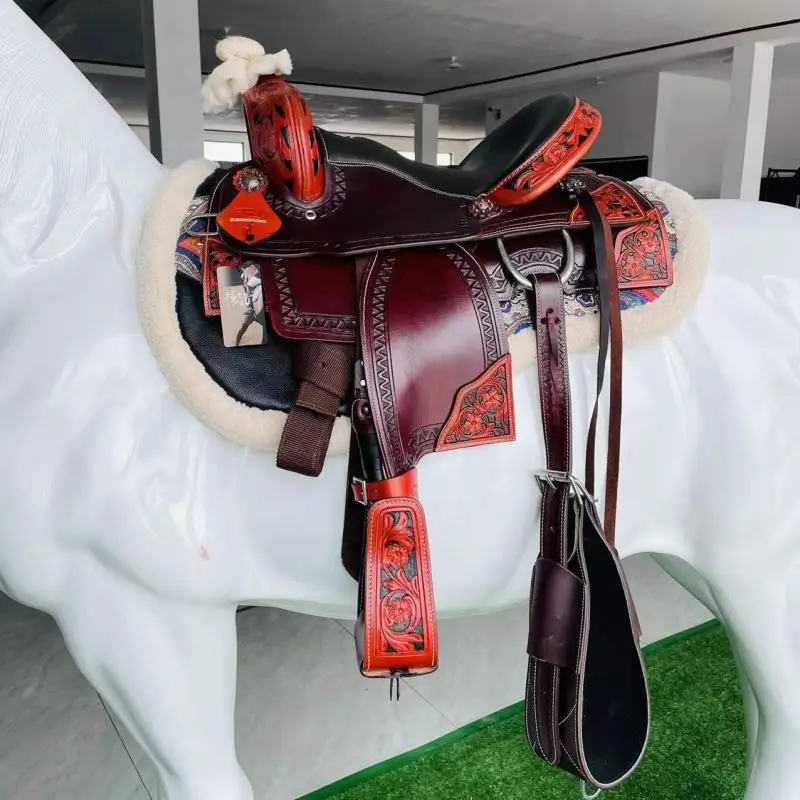 Western Saddle Cushion Thickened Harness Raised Anti Impact Cushion Sturdy And Durable Anti Wear Horse Saddle Pad