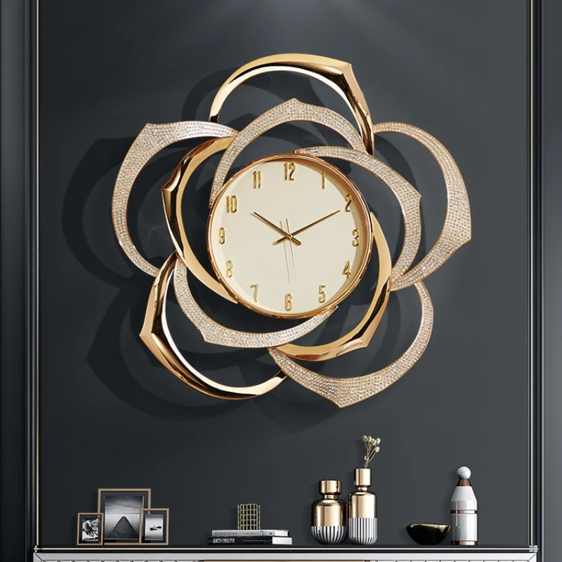 

Art Aesthetic Wall Watch petal Mechanism Fashion Creative Design Xenomorph Wall Clocks Living Room Horloge Ornaments Home Decor