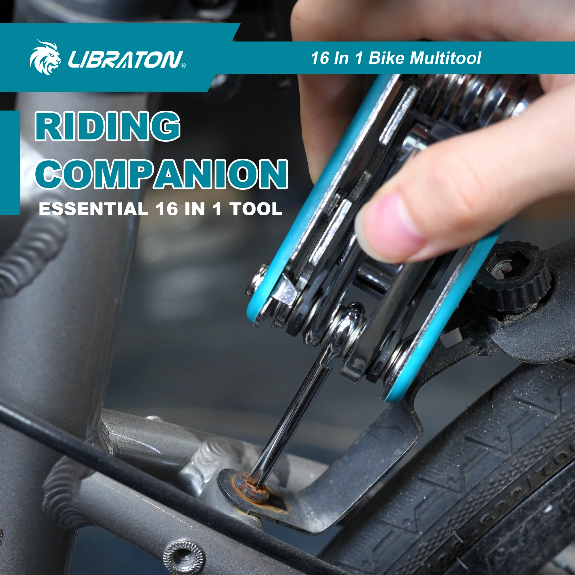 LIBRATON 16 In Bike Repair Tool Kit with Bone Wrench, Mini