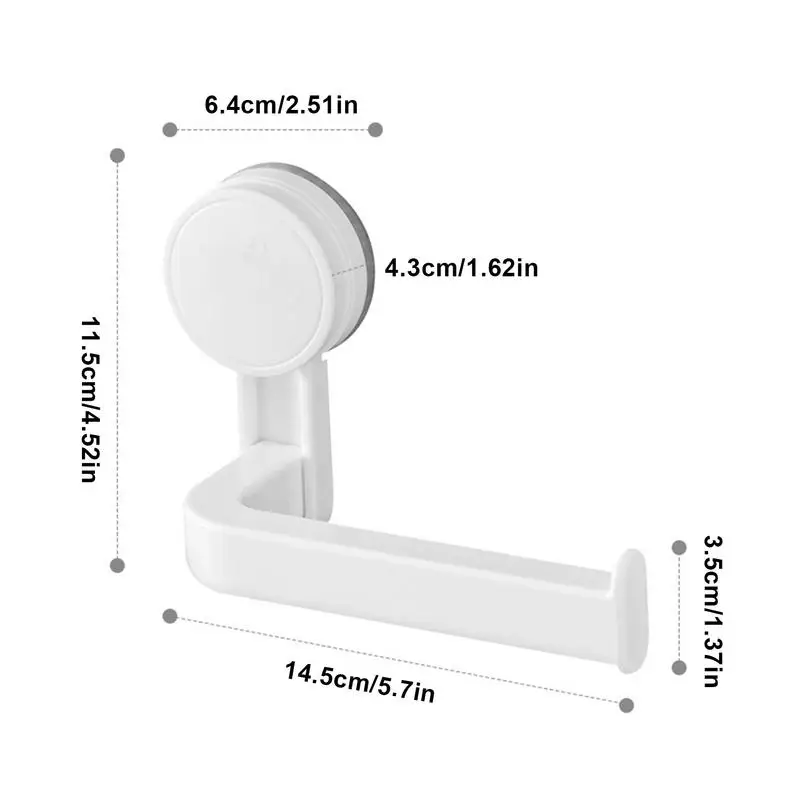 Suction Cup Toilet Paper Holder Multi-Purpose Suction Stick-On cup roll holder With Thickened Design