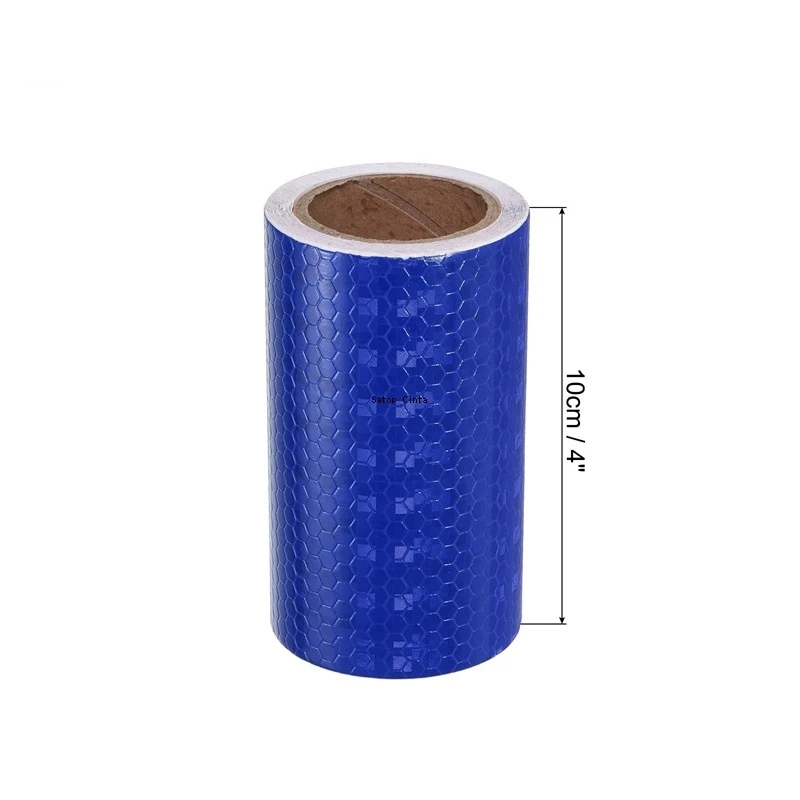 2.5cm/5cm/10cm/20cm*5M Waterproof Reflective Tape Blue Adhesive High Visibility Warning Safety Reflector Conspicuous Car Sticker 3