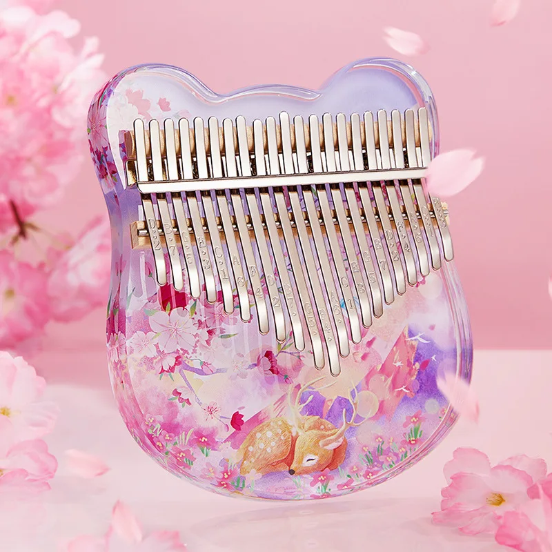 

Cartoon Acrylic Kalimba 10 17 21 Keys Thumb Piano Musical Keyboard Cute Kalimba Finger Piano for Children Musical Instruments