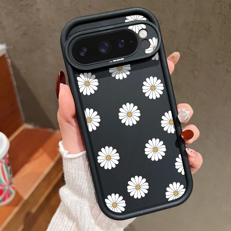 White Little Flower TPU Shockproof Silicone Phone Case Cover