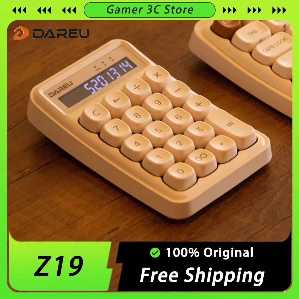 

Dareu Z19 Calculator Mini Keyboard Sugar Cubes Numpad Tri Mode Bluetooth Wireless Mechanical Keyboard Pc Accessories Gift Office